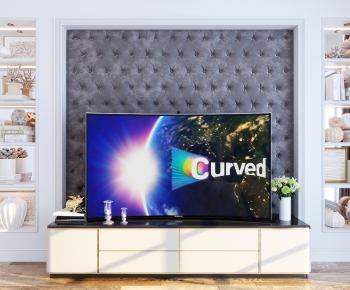 Simple European Style TV Cabinet-ID:350225937