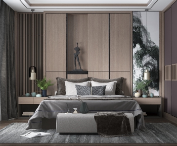New Chinese Style Bedroom-ID:639827011