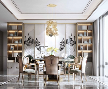 New Chinese Style Dining Room-ID:857465982