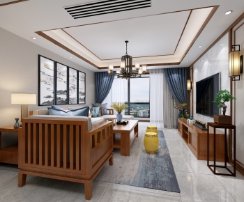 Chinese Style A Living Room-ID:166835071