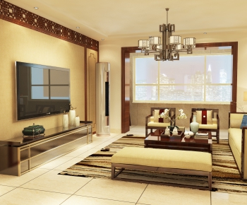 Chinese Style A Living Room-ID:245439052