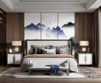 New Chinese Style Bedroom-ID:153804068