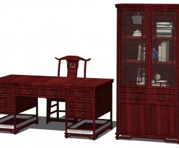 Chinese Style Office Table-ID:748044014