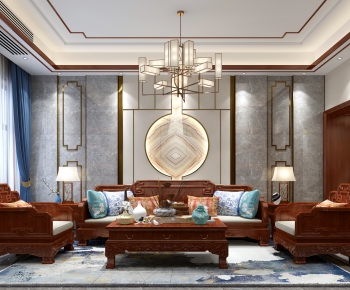 Chinese Style A Living Room-ID:872149947