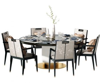 New Chinese Style Dining Table And Chairs-ID:964739346