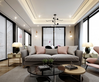 Modern A Living Room-ID:645709048