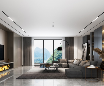 Modern A Living Room-ID:648797045