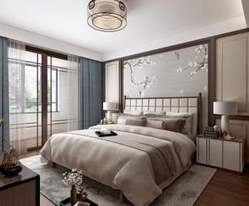 New Chinese Style Bedroom-ID:897416116
