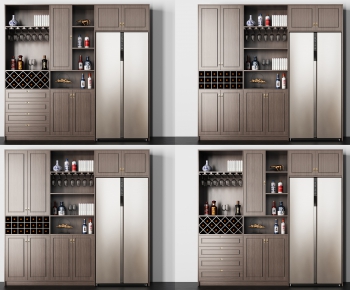 New Chinese Style Wine Cabinet-ID:612099891
