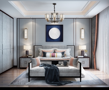 New Chinese Style Bedroom-ID:862478977