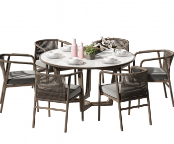 New Chinese Style Dining Table And Chairs-ID:300251961