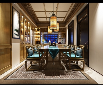 New Chinese Style Dining Room-ID:773946051