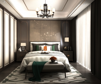 New Chinese Style Bedroom-ID:735328917