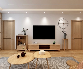 Japanese Style Wabi-sabi Style A Living Room-ID:574935918