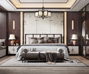 New Chinese Style Bedroom-ID:690824036