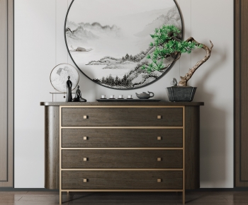 New Chinese Style Side Cabinet/Entrance Cabinet-ID:468658921