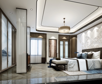 New Chinese Style Bedroom-ID:648363114