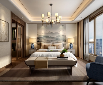 New Chinese Style Bedroom-ID:156209954