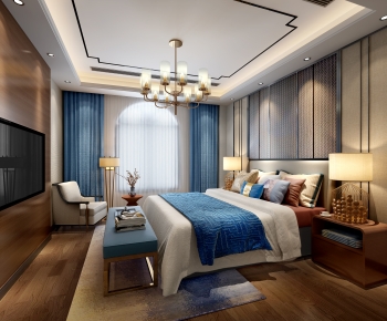 New Chinese Style Bedroom-ID:308815002