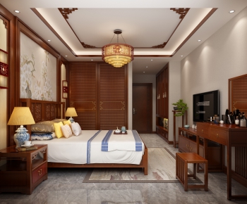 Chinese Style Bedroom-ID:129997011