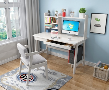 Nordic Style Computer Desk And Chair-ID:894671924