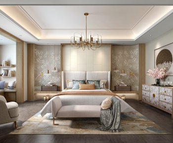 New Chinese Style Bedroom-ID:955221897