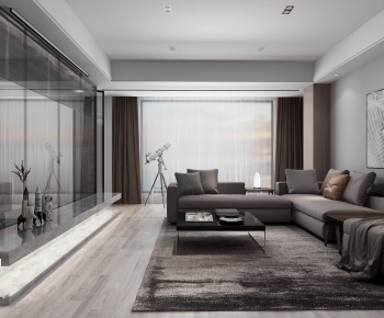 Modern A Living Room-ID:755930908