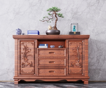 New Chinese Style Side Cabinet/Entrance Cabinet-ID:359471087