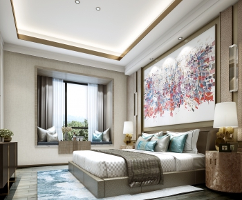 New Chinese Style Bedroom-ID:664318087