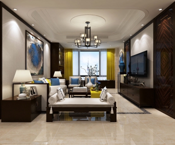 Chinese Style A Living Room-ID:322420633