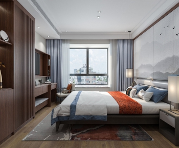 New Chinese Style Bedroom-ID:396420005