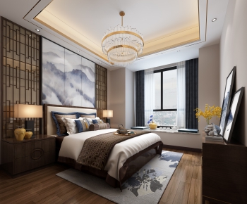 New Chinese Style Bedroom-ID:700220113