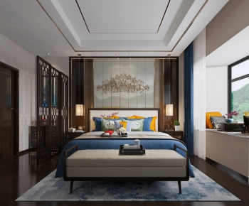 New Chinese Style Bedroom-ID:807089874