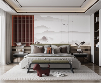 New Chinese Style Bedroom-ID:217155932