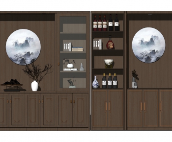 New Chinese Style Wine Cabinet-ID:543752919