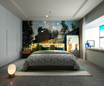 Nordic Style Bedroom-ID:487528091