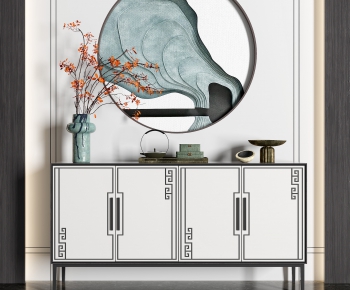 New Chinese Style Side Cabinet/Entrance Cabinet-ID:407634022