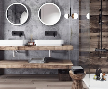Nordic Style Bathroom Cabinet-ID:219572077