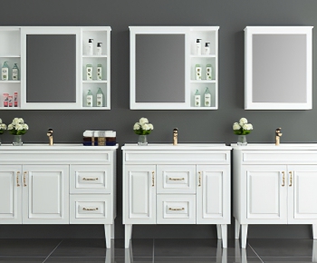 Simple European Style Bathroom Cabinet-ID:884382968