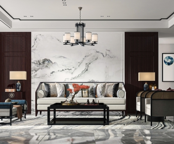 New Chinese Style A Living Room-ID:536056042