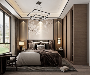 New Chinese Style Bedroom-ID:424633035