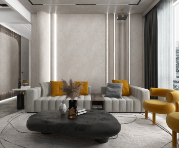Modern Wabi-sabi Style A Living Room-ID:405894999