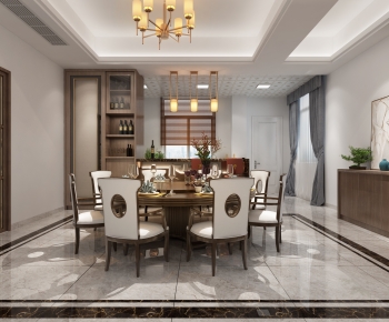 New Chinese Style Dining Room-ID:134840971