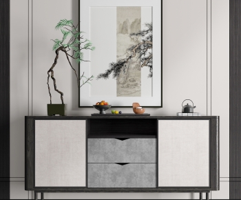 New Chinese Style Side Cabinet/Entrance Cabinet-ID:356801036