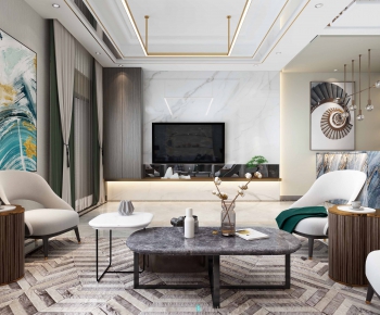 Modern A Living Room-ID:391417983