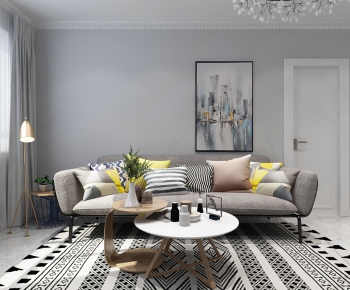 Nordic Style A Living Room-ID:643186098