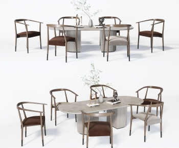 Wabi-sabi Style Dining Table And Chairs-ID:328551054