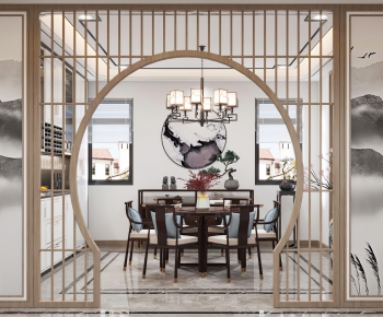 New Chinese Style Dining Room-ID:157330083