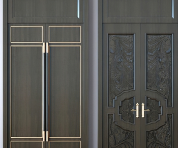 New Chinese Style Double Door-ID:275553942
