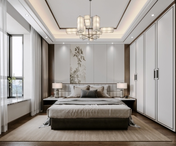New Chinese Style Bedroom-ID:892560599
